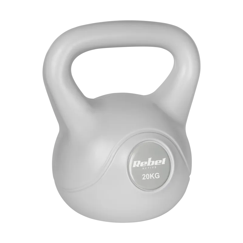 Kettlebell bitumiczny 20 kg szary REBEL ACTIVE Kettlebell bitumiczny 20 kg szary REBEL ACTIVE