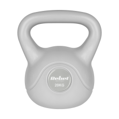 Kettlebell bitumiczny 20 kg szary REBEL ACTIVE