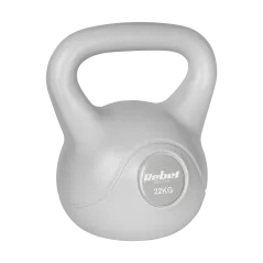 Kettlebell bitumiczny 22 kg szary REBEL ACTIVE