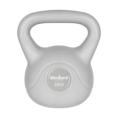 Kettlebell bitumiczny 22 kg szary REBEL ACTIVE