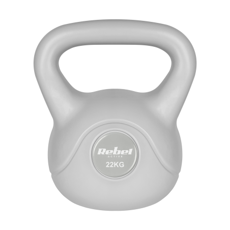 Kettlebell bitumiczny 22 kg szary REBEL ACTIVE