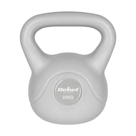 Kettlebell bitumiczny 22 kg szary REBEL ACTIVE