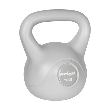 Kettlebell bitumiczny 24 kg szary REBEL ACTIVE