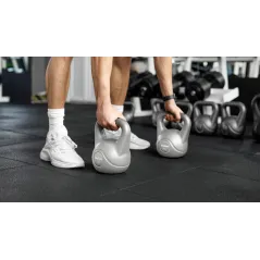 Kettlebell bitumiczny 24 kg szary REBEL ACTIVE