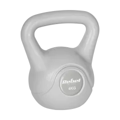 Kettlebell bitumiczny 4 kg szary REBEL ACTIVE