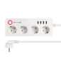 Listwa sieciowa Kruger&Matz 4 gniazda typu niemieckiego i 4xUSB 2100 mA Connect P6 Tuya