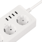 Listwa sieciowa Kruger&Matz 4 gniazda typu niemieckiego i 4xUSB 2100 mA Connect P6 Tuya
