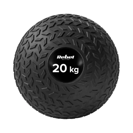 Mała piłka lekarska do ćwiczeń rehabilitacyjna Slam Ball 23cm 20kg, REBEL ACTIVE