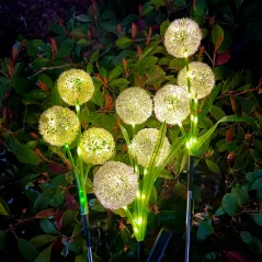 Ogrodowe ozdobne lampki solarne Rebel- czosnek ozdobny