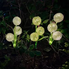 Ogrodowe ozdobne lampki solarne Rebel- czosnek ozdobny