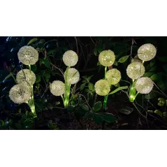Ogrodowe ozdobne lampki solarne Rebel- czosnek ozdobny