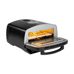 Piec do pizzy SUPREME ELITE 2200 W, 450 stopni, dwie grzałki, okno, LED, 33 cm, różna programy pieczenia
