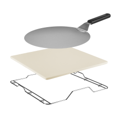 Piec do pizzy SUPREME ELITE 2200 W, 450 stopni, dwie grzałki, okno, LED, 33 cm, różna programy pieczenia