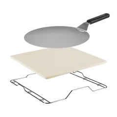 Piec do pizzy SUPREME ELITE 2200 W, 450 stopni, dwie grzałki, okno, LED, 33 cm, różna programy pieczenia