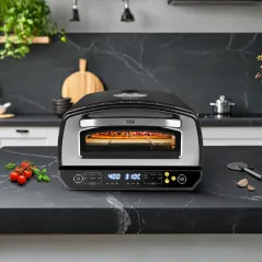 Piec do pizzy SUPREME ELITE 2200 W, 450 stopni, dwie grzałki, okno, LED, 33 cm, różna programy pieczenia