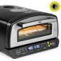 Piec do pizzy SUPREME ELITE 2200 W, 450 stopni, dwie grzałki, okno, LED, 33 cm, różna programy pieczenia