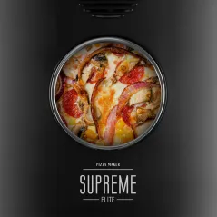 Piec do pizzy SUPREME ELITE 2200 W, 450 stopni, dwie grzałki, okno, LED, 33 cm, różna programy pieczenia