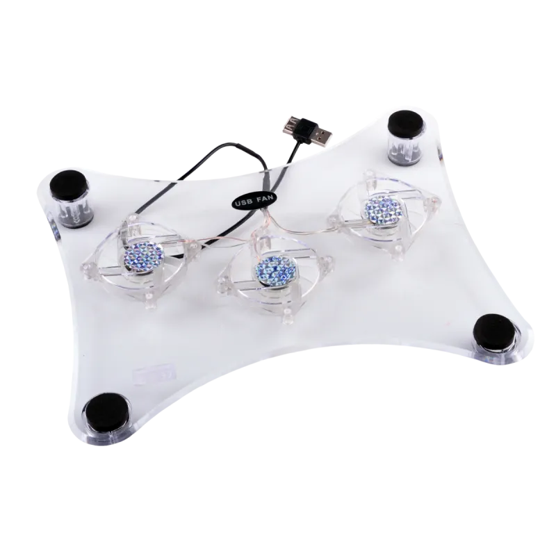 Podstawka chłodząca do laptopa 3x wiatraczki pleksa