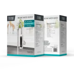 Przepływowy podgrzewacz wody - bateria kuchenna biała