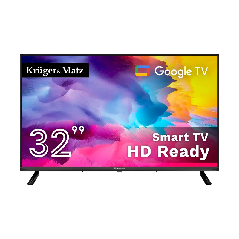 Telewizor Kruger&Matz 32" HD Google TV 5.0, DVB-T2/S2/T/C H.265 HEVC