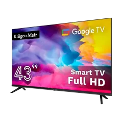 Telewizor Kruger&Matz 43" FHD Google TV, DVB-T2/S2/T/C H.265 HEVC