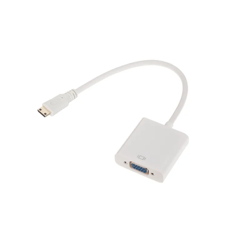 Złącze adapter wtyk MINI HDMI - gniazdo VGA + AUDIO
