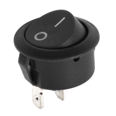 Złącze przełącznik kołyskowy okrągły R5 0-1 czarny 6A/250V LX3049C