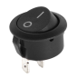 Złącze przełącznik kołyskowy okrągły R5 0-1 czarny 6A/250V LX3049C