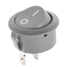 Złącze przełącznik kołyskowy okrągły R5 0-1 szary 6A/250V LX3049S
