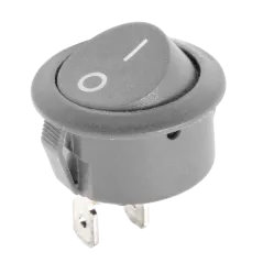 Złącze przełącznik kołyskowy okrągły R5 0-1 szary 6A/250V LX3049S