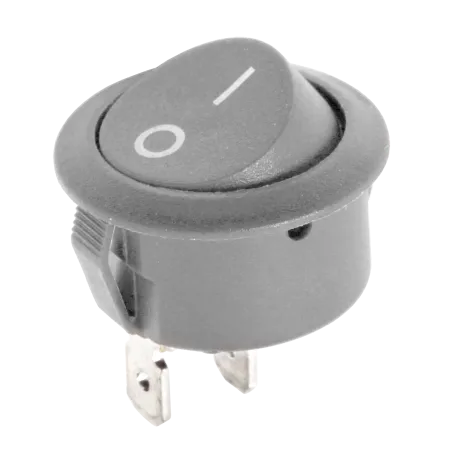 Złącze przełącznik kołyskowy okrągły R5 0-1 szary 6A/250V LX3049S