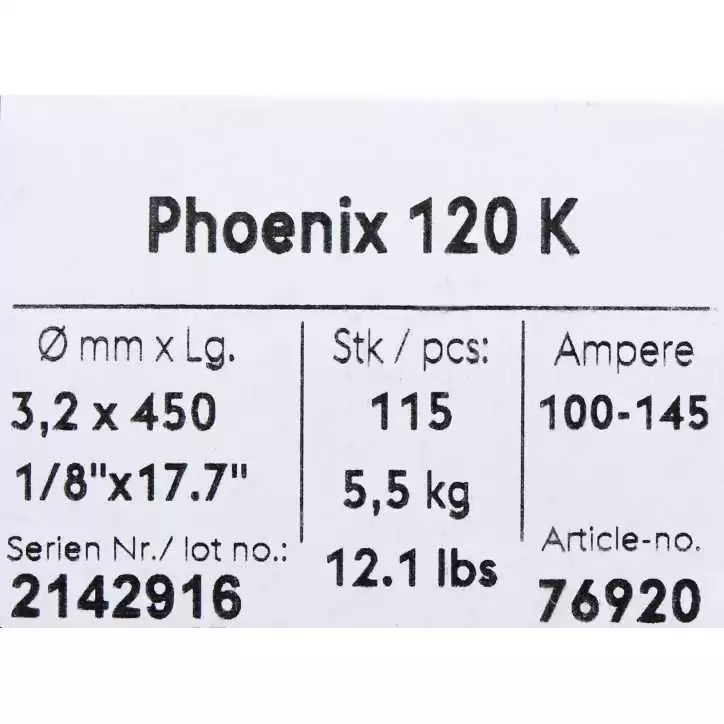 Bohler MMA elektroda spawalnicza zasadowa Phoenix 120K B 3.2x450/5.5paczka/22.0karton (cena za 1 paczkę) Bohler MMA elektroda spawalnicza zasadowa Phoenix 120K B 3.2x450/5.5paczka/22.0karton (cena za 1 paczkę)