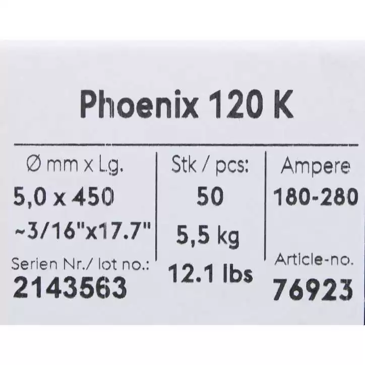 Bohler MMA elektroda spawalnicza zasadowa Phoenix 120K B 5.0x450/5.5paczka/22.0karton (cena za 1 paczkę) Bohler MMA elektroda spawalnicza zasadowa Phoenix 120K B 5.0x450/5.5paczka/22.0karton (cena za 1 paczkę)