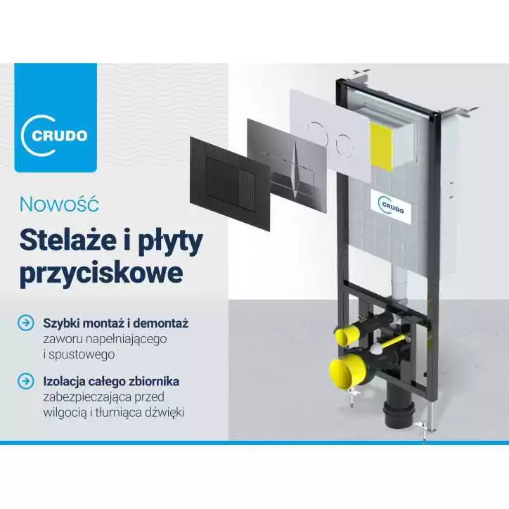CRUDO SLIM Zestaw podtynkowy stelaż WC CRUDO SLIM Zestaw podtynkowy stelaż WC