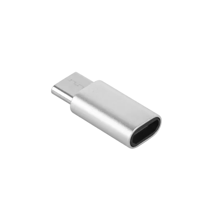 Adapter Przejściówka Micro USB - USB typu C M-Life srebrna