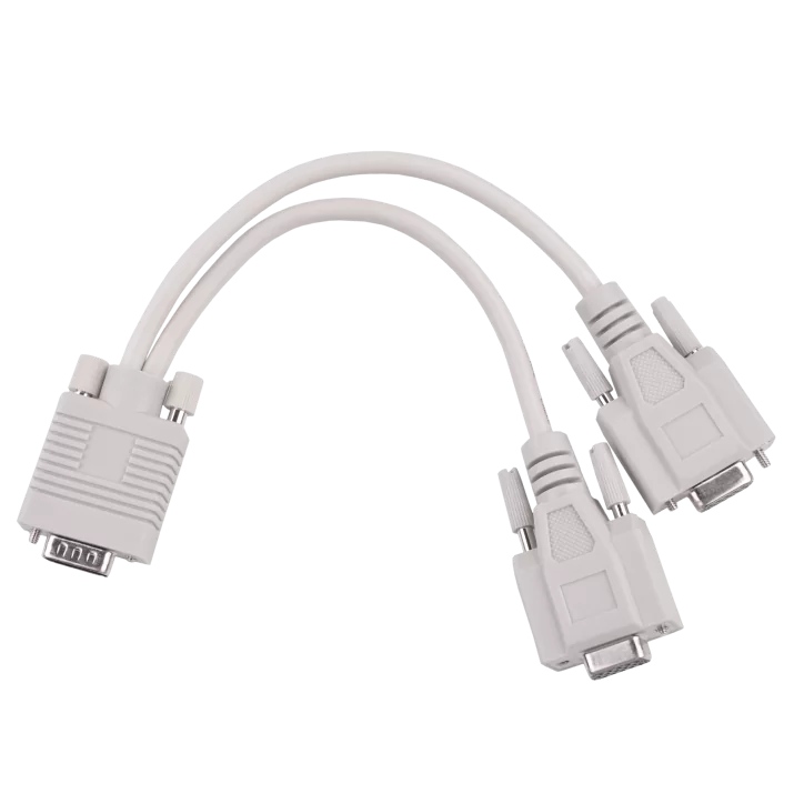 Adapter VGA (15pin męski) -2x (15pin żeński)