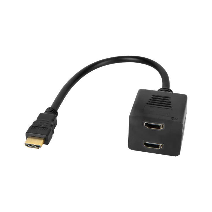 Adapter wtyk HDMI - 2x gniazdo HDMI 20 cm