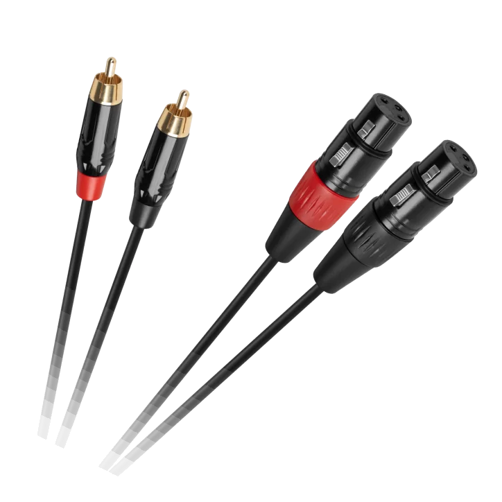 Kabel połączeniowy Cabletech XLR - 2RCA 1m