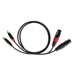 Kabel połączeniowy Cabletech XLR - 2RCA 1m