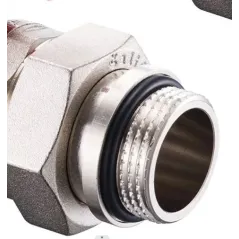 ZAWÓR KULOWY KĄTOWY 1/2" W/Z Z PÓŁŚRUBUNKIEM, O-RINGIEM I MOTYLKIEM,PN30 PEŁEN NIKIEL