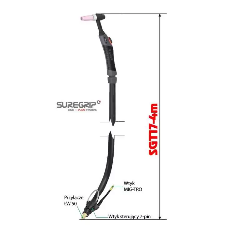 TIG UCHWYT SUREGRIP SGT17/4m MIG-TRO TIG UCHWYT SUREGRIP SGT17/4m MIG-TRO