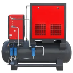 Sprężarka śrubowa ARROW II VSD 15 kW/500 720-1800 l/min. 10 Bar zestaw na zbiorniku poziomym 500L + osuszacz + filtry ISO 8573-1