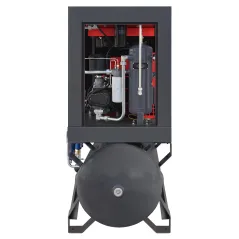 Sprężarka śrubowa ARROW II VSD 15 kW/500 720-1800 l/min. 10 Bar zestaw na zbiorniku poziomym 500L + osuszacz + filtry ISO 8573-1