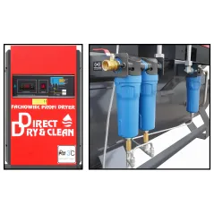 Sprężarka śrubowa ARROW II VSD 15 kW/500 720-1800 l/min. 10 Bar zestaw na zbiorniku poziomym 500L + osuszacz + filtry ISO 8573-1