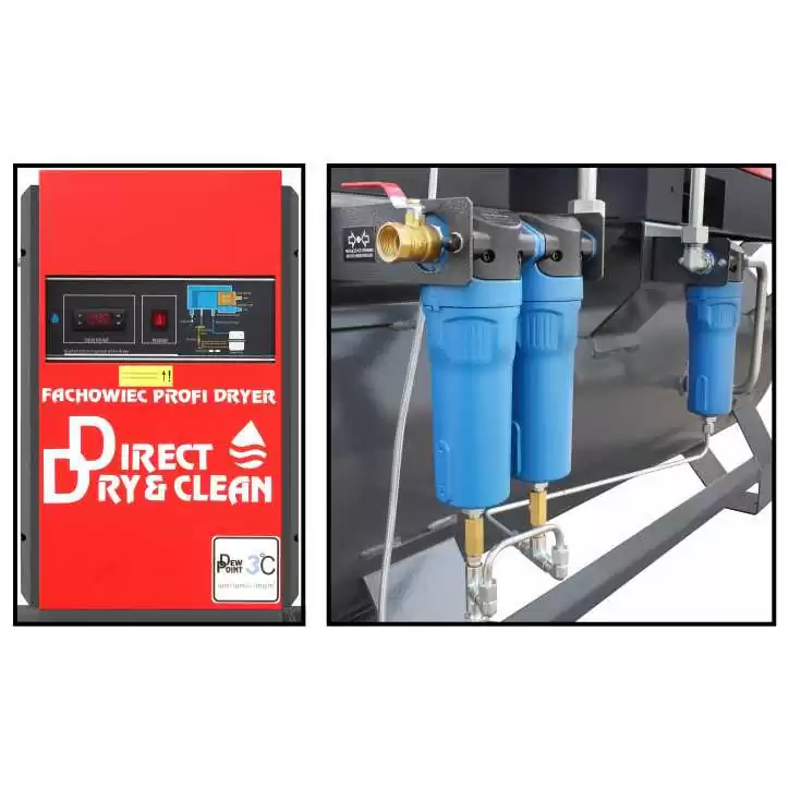 Sprężarka śrubowa ARROW II VSD 15 kW/500 720-1800 l/min. 10 Bar zestaw na zbiorniku poziomym 500L + osuszacz + filtry ISO 8573-1 Sprężarka śrubowa ARROW II VSD 15 kW/500 720-1800 l/min. 10 Bar zestaw na zbiorniku poziomym 500L + osuszacz + filtry ISO 8573-1