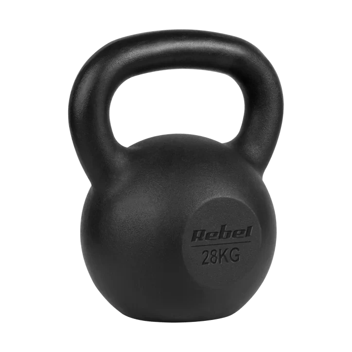 Kettlebell żeliwny 28kg, REBEL ACTIVE