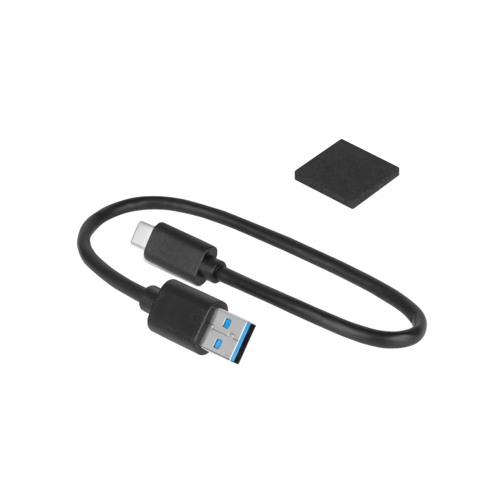 Obudowa dysku 2,5" SATA USB C 3.1 Rebel przeźroczysta