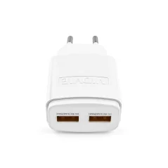 Ładowarka sieciowa dual USB + kabel Typu C 2400 mA