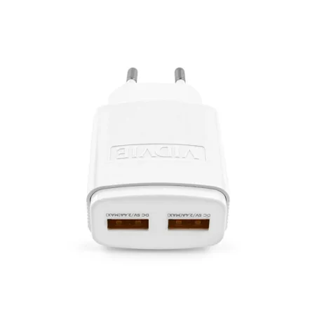 Ładowarka sieciowa dual USB + kabel Typu C 2400 mA