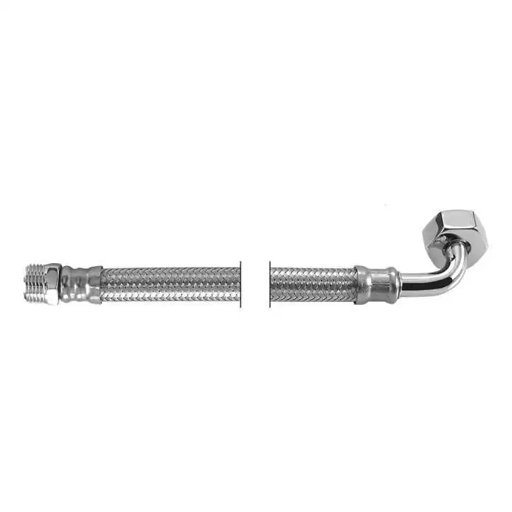 Wąż 1/2"x1/2" z kolanem wkręt/nakr śr.wew. 13mm długość 300mm